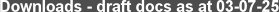 Downloads - draft docs as at 03-07-25